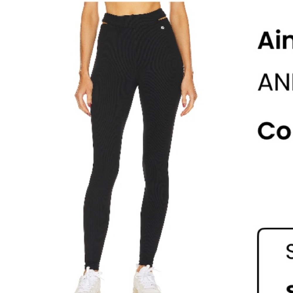 “Aimee” Bing Black Ribbed Leggings sz small